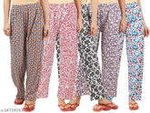 Multi-colored cotton maxi pajama set, prints may vary, perfect for sleep & relaxation